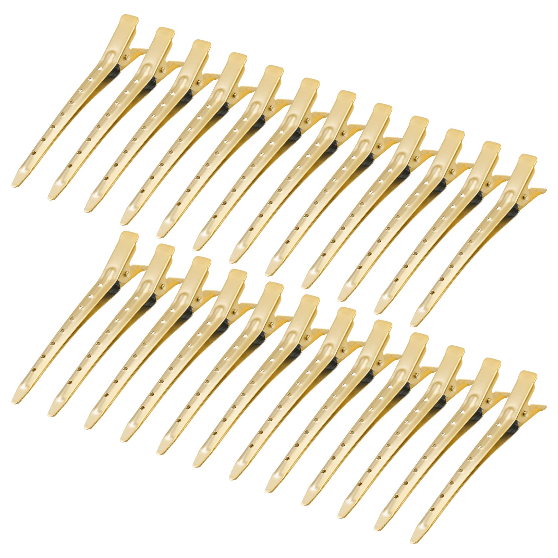24 Packs Duck Bill Clips, Bantoye Rustproof Metal Alligator Curl Clips with Holes for Hair Styling, Hair Coloring