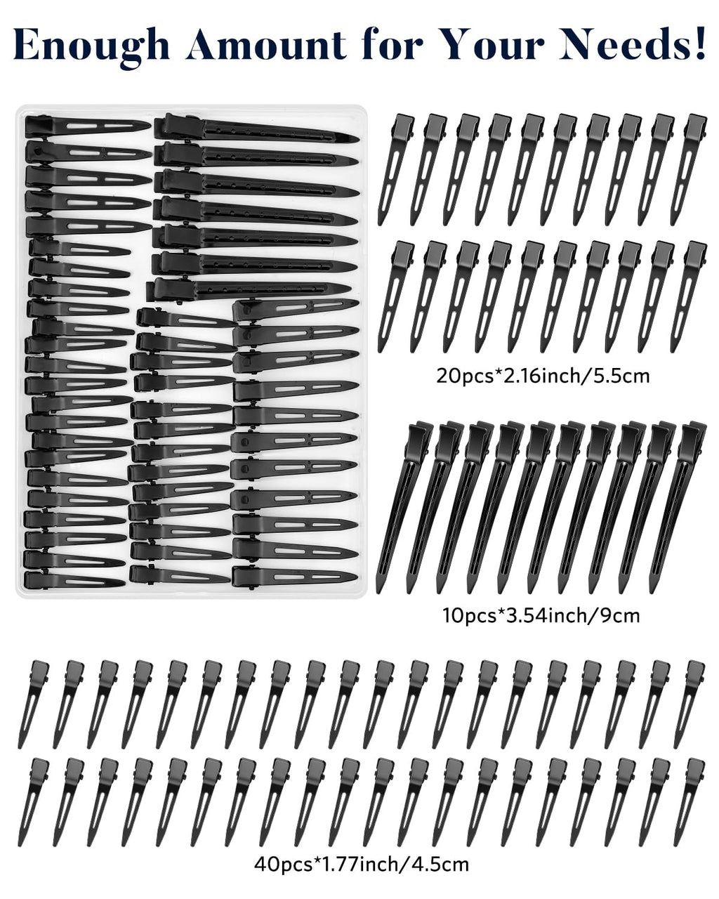 70pcs Metal Hair Clips