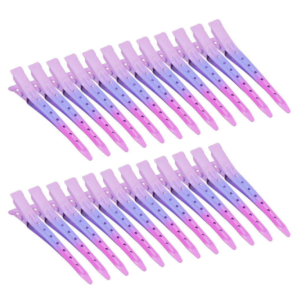 24 Packs Duck Bill Clips, Bantoye Rustproof Metal Alligator Curl Clips with Holes for Hair Styling, Hair Coloring
