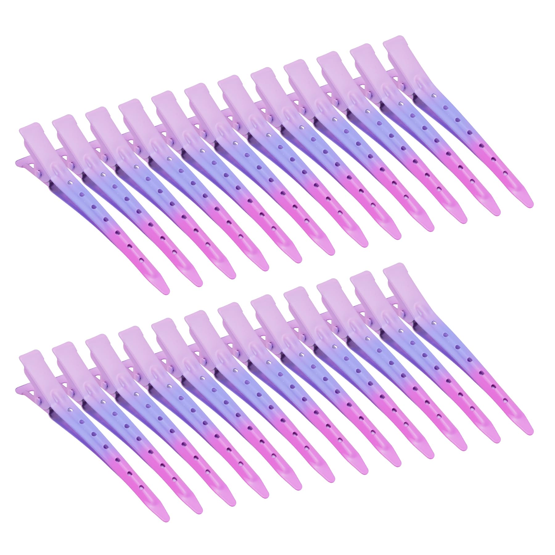 24 Packs Duck Bill Clips, Bantoye Rustproof Metal Alligator Curl Clips with Holes for Hair Styling, Hair Coloring