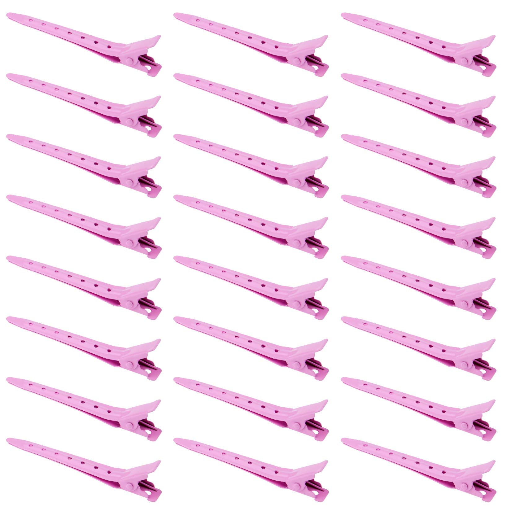 24 Packs Duck Bill Clips, Bantoye Rustproof Metal Alligator Curl Clips with Holes for Hair Styling, Hair Coloring
