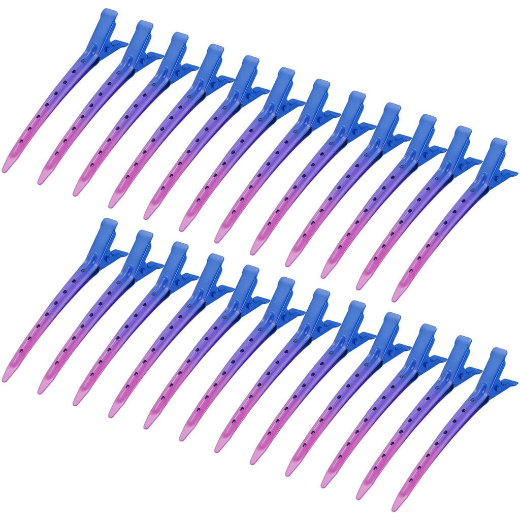 24 Packs Duck Bill Clips, Bantoye Rustproof Metal Alligator Curl Clips with Holes for Hair Styling, Hair Coloring