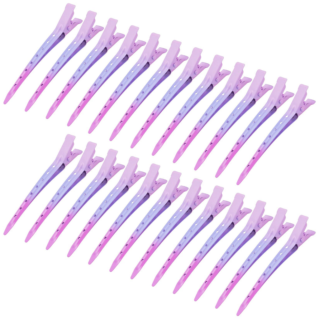 24 Packs Duck Bill Clips, Bantoye Rustproof Metal Alligator Curl Clips with Holes for Hair Styling, Hair Coloring