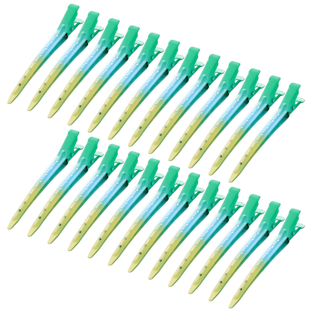 24 Packs Duck Bill Clips, Bantoye Rustproof Metal Alligator Curl Clips with Holes for Hair Styling, Hair Coloring