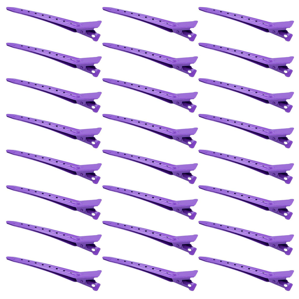 24 Packs Duck Bill Clips, Bantoye Rustproof Metal Alligator Curl Clips with Holes for Hair Styling, Hair Coloring