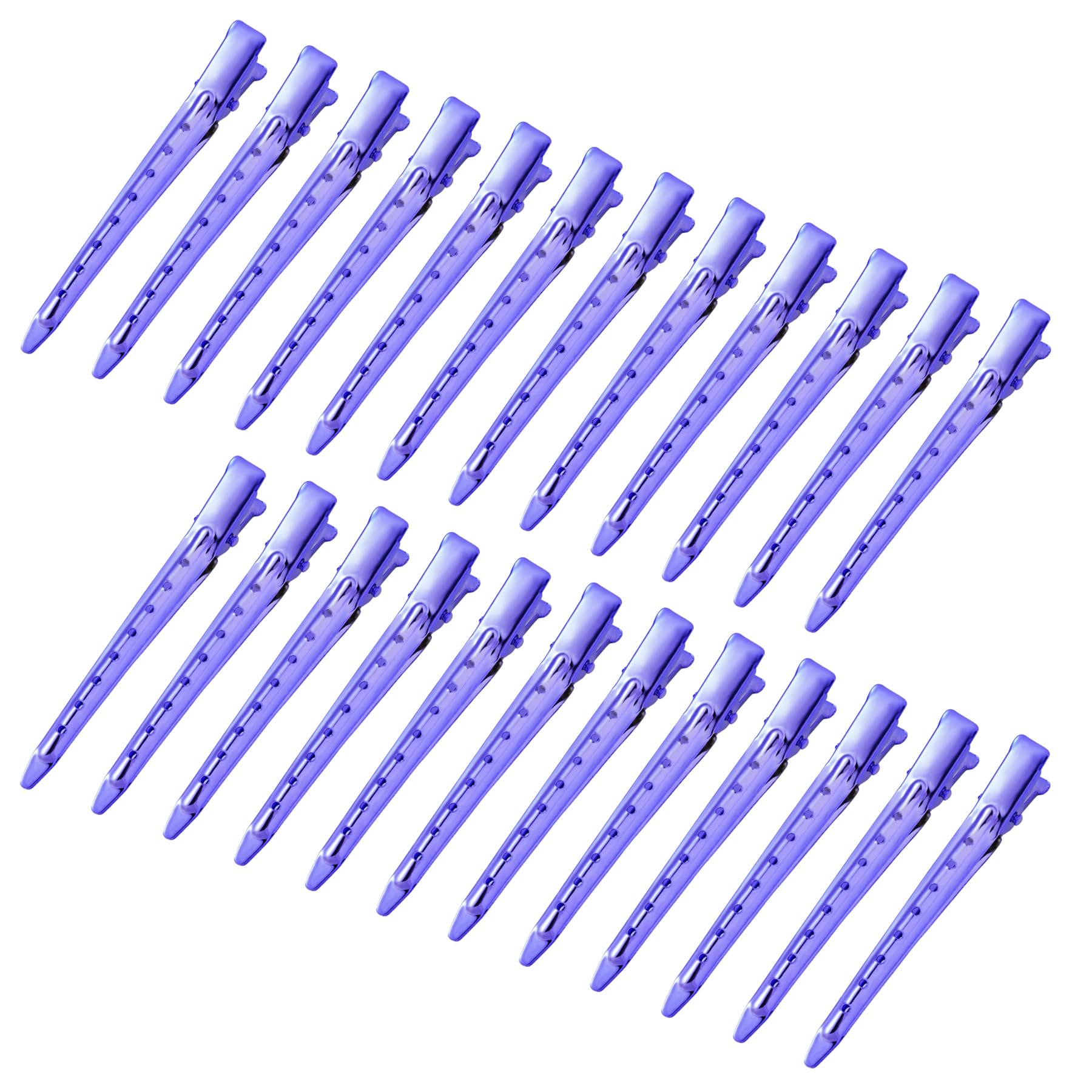24 Packs Duck Bill Clips, Bantoye Rustproof Metal Alligator Curl Clips with Holes for Hair Styling, Hair Coloring