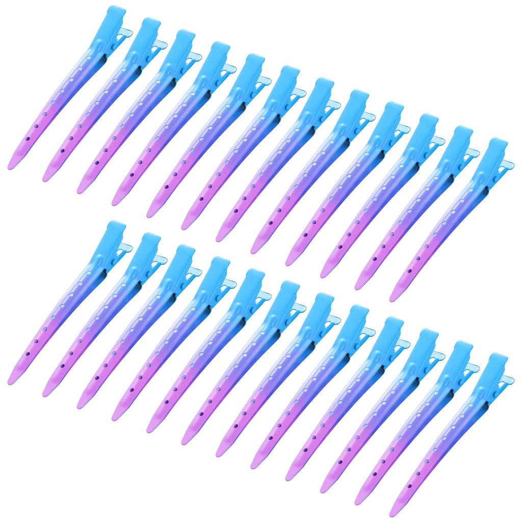 24 Packs Duck Bill Clips, Bantoye Rustproof Metal Alligator Curl Clips with Holes for Hair Styling, Hair Coloring