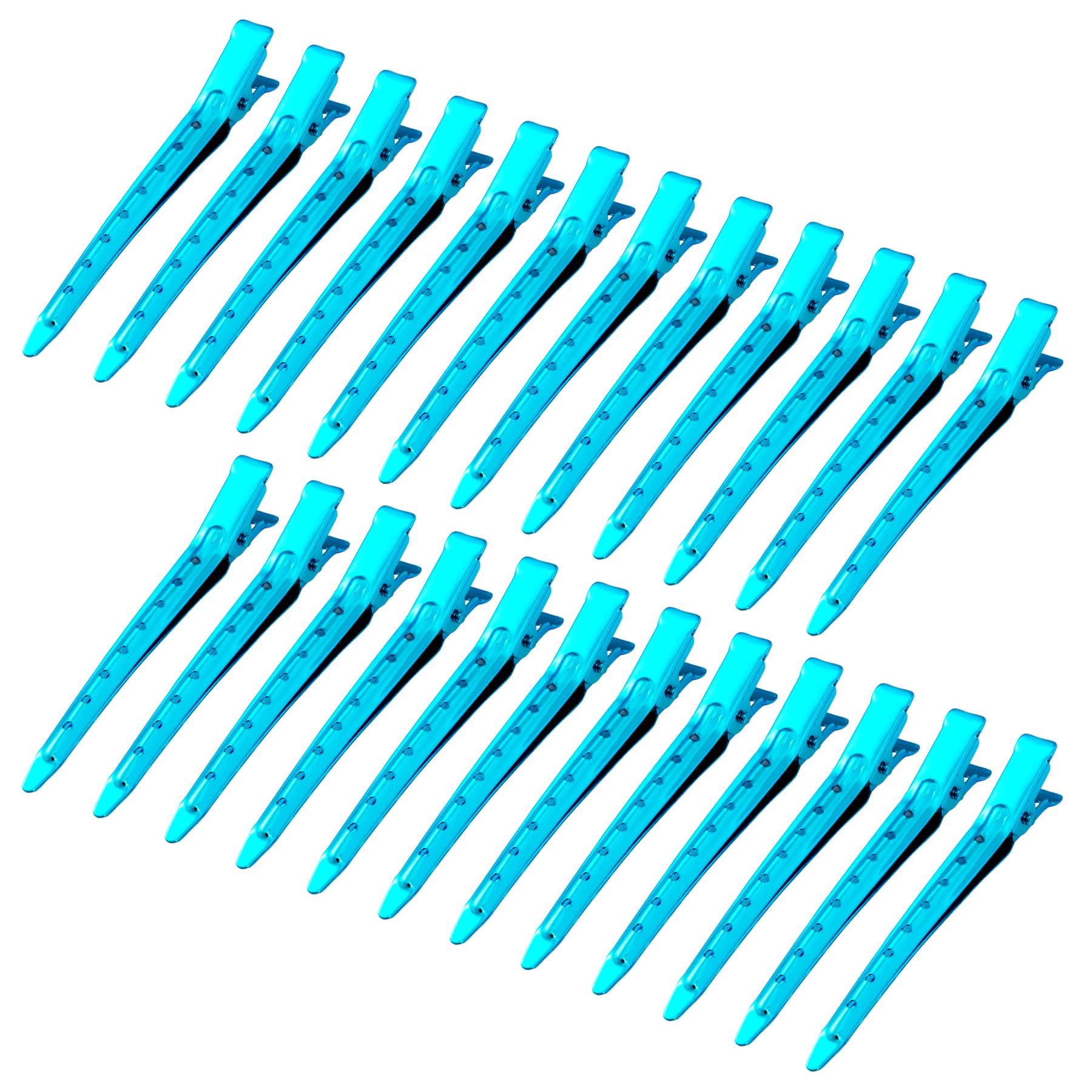 24 Packs Duck Bill Clips, Bantoye Rustproof Metal Alligator Curl Clips with Holes for Hair Styling, Hair Coloring