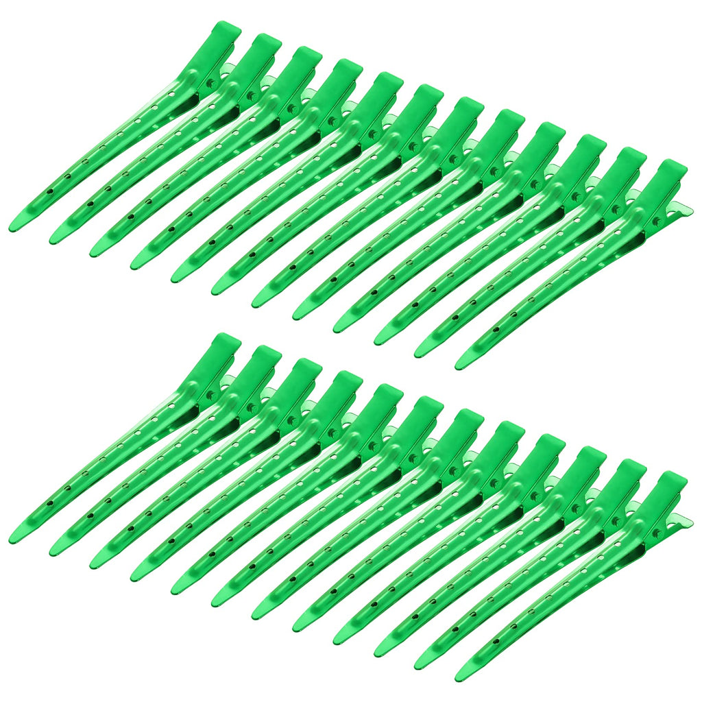 24 Packs Duck Bill Clips, Bantoye Rustproof Metal Alligator Curl Clips with Holes for Hair Styling, Hair Coloring