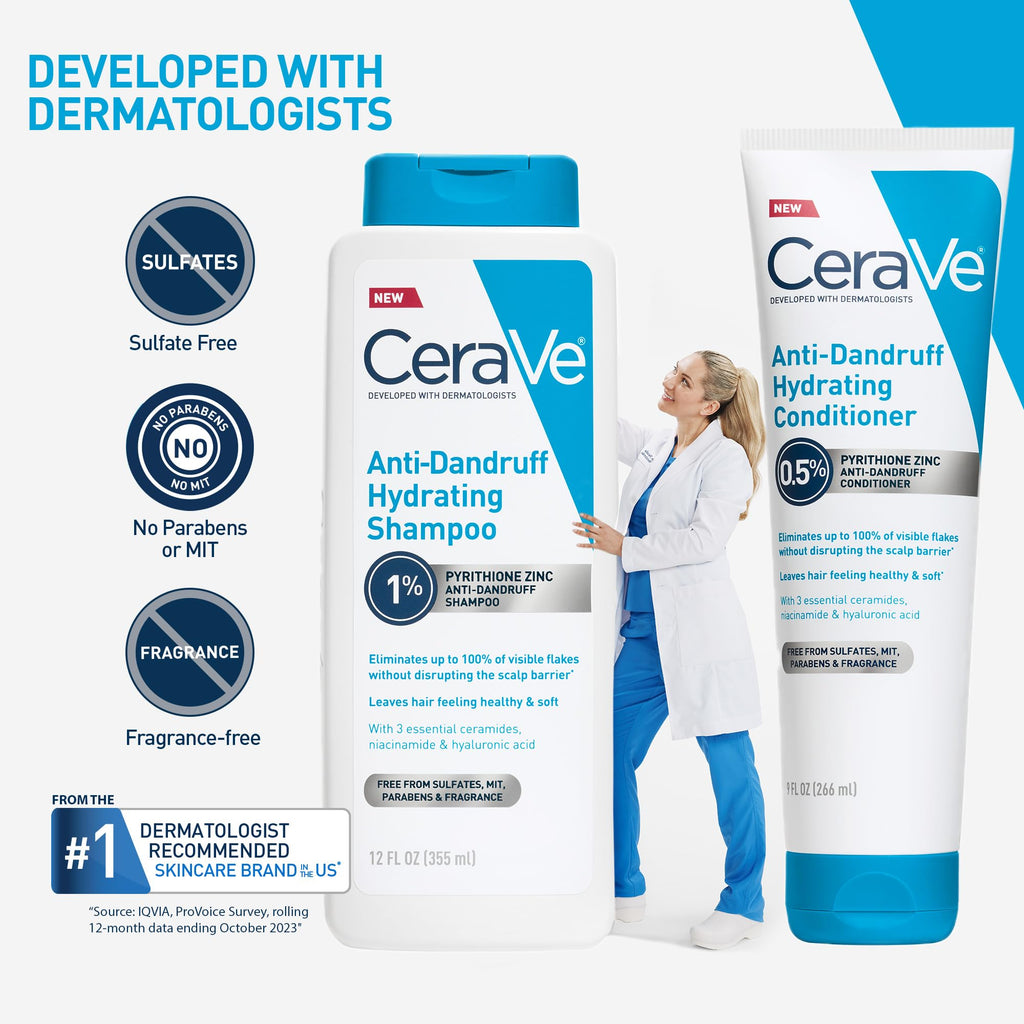 CeraVe Hydrating Anti-Dandruff Shampoo & Conditioner Set